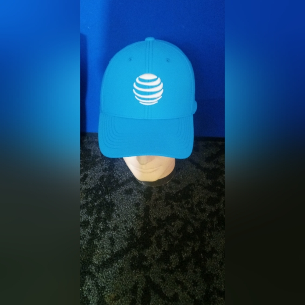 AT&T Branded Blue Baseball Cap with White Emblem